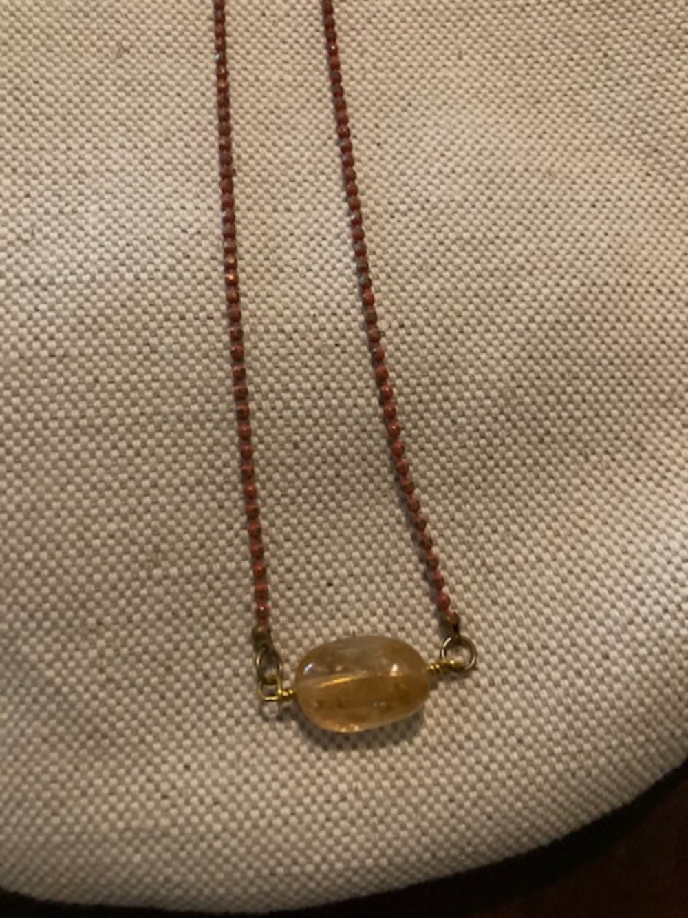 Beaded necklace with Citrine